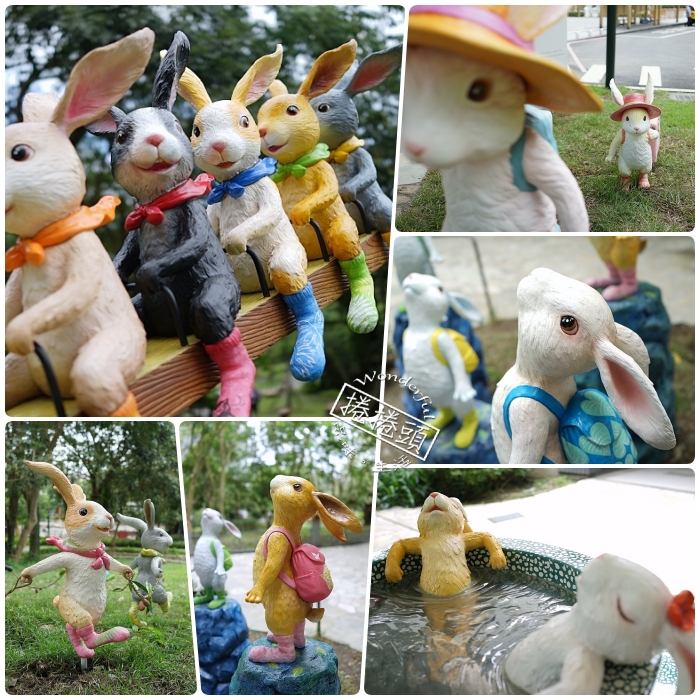 礁溪轉運站【幾米兔廣場】有萌度破表的愛麗絲巨大白兔先生，兔兔泡湯浴，快搶攻你的IG版面～ @捲捲頭 ♡ 品味生活