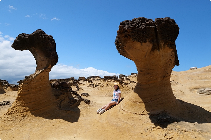 【野柳地質公園】海蝕奇觀優雅女王頭、俏皮公主、浮球秘境。小漁村、步道、沙灘、海岸，一日遊好舒心～ @捲捲頭 ♡ 品味生活