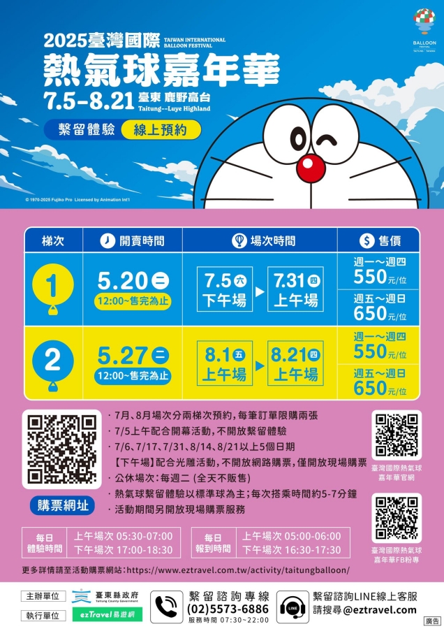 【2025台東景點推薦】哆啦A夢熱氣球首飛！必看熱氣球嘉年華攻略 @捲捲頭 ♡ 品味生活
