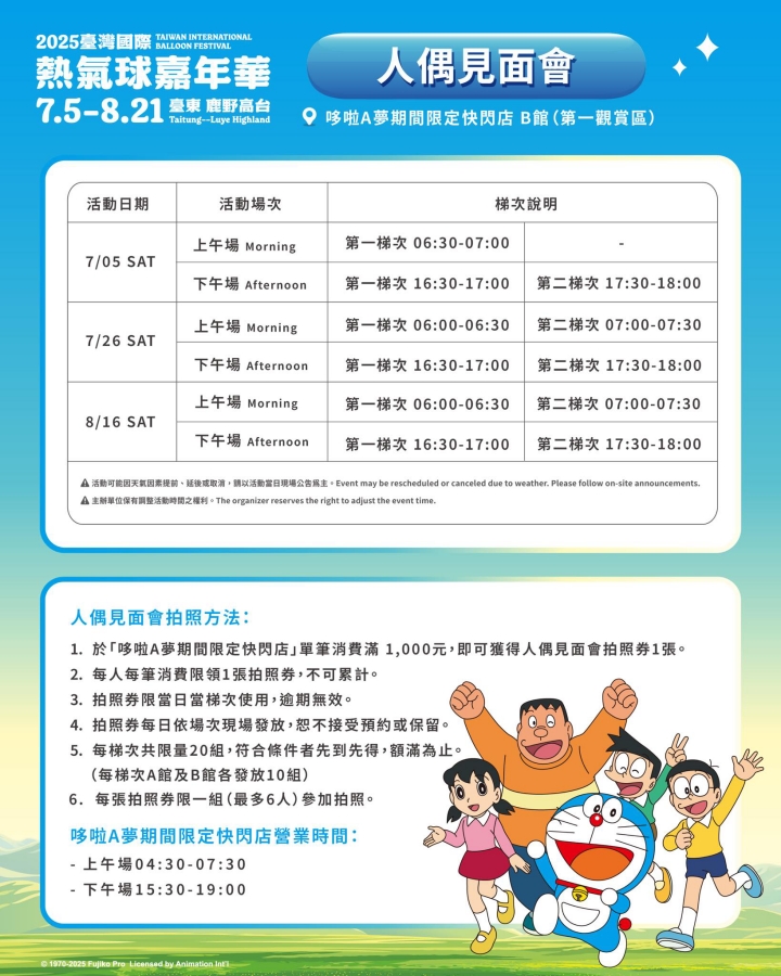 【2025台東景點推薦】哆啦A夢熱氣球首飛！必看熱氣球嘉年華攻略 @捲捲頭 ♡ 品味生活