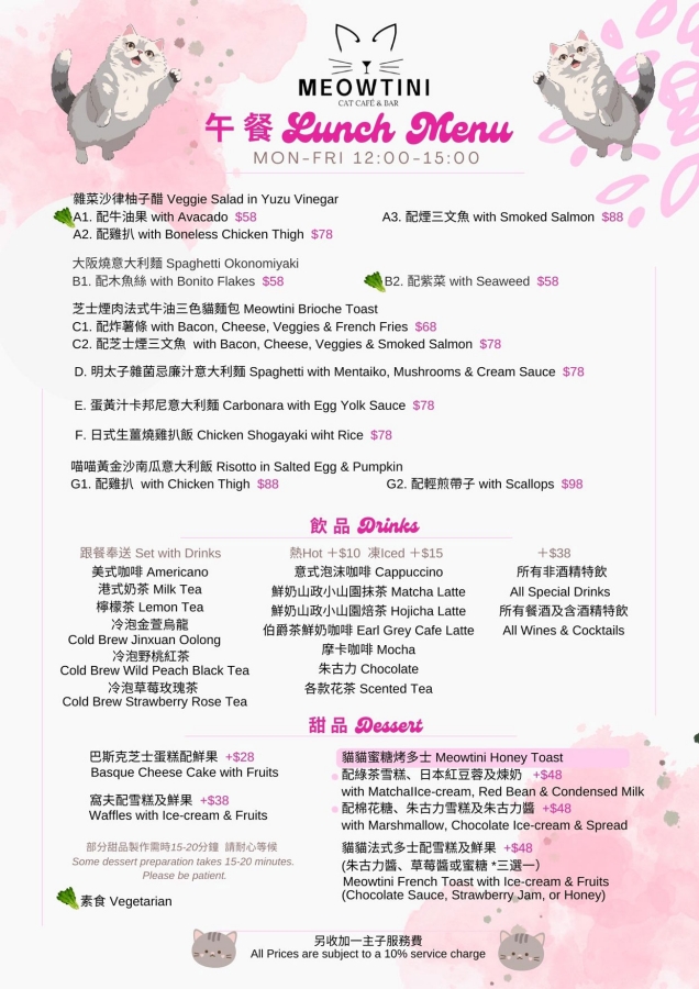 Meowtini喵天尼｜旺角人氣貓Cafe＋酒吧主題｜貓奴必朝聖景點 @捲捲頭 ♡ 品味生活