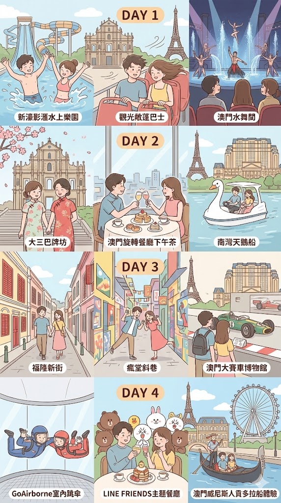 【2026澳門自由行】三天兩夜、四天三夜玩到不想回家！還有15大人氣景點懶人包 @捲捲頭 ♡ 品味生活