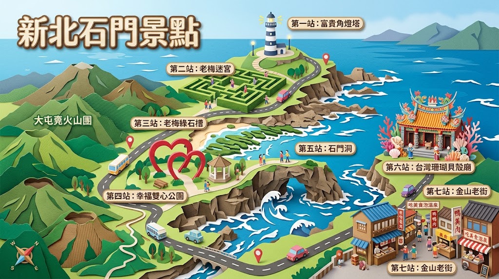 【富貴角燈塔】 台灣極北點攻略：免門票海景步道、老梅迷宮與綠石槽順遊 @捲捲頭 ♡ 品味生活