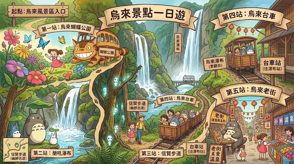【蝴蝶公園】古圳步道超平緩、賞蝶拱橋賞無敵山景，烏來一日遊 @捲捲頭 ♡ 品味生活