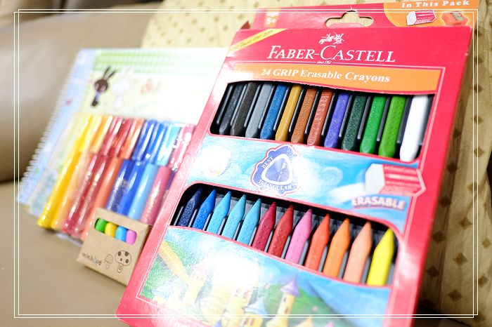 輝柏 Faber-Castell ＞＞ 輝柏JUMBO連結20色彩色筆＋握得住24色可擦拭蠟筆 @捲捲頭 ♡ 品味生活