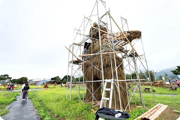 富里稻草藝術節，現身田野間的稻草動物園！超狂六米高銀背猩猩，巨型松鼠，黃金山豬。快來拍一波！！！ @捲捲頭 ♡ 品味生活